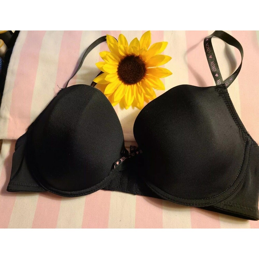 Women’s XOXO Bra 34C Black Underwire Push up 293949 new
